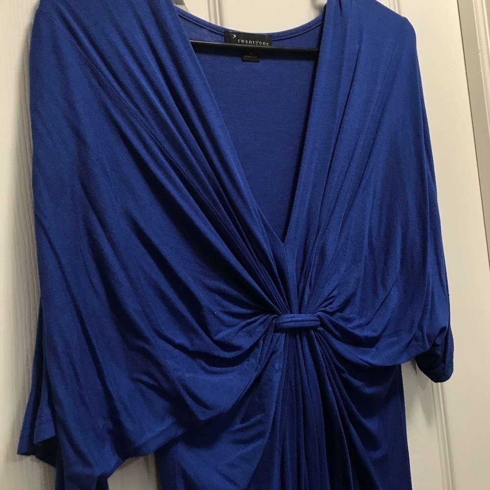 TwentyOne Royal Blue Soft Slouchy Top - Picture 2 of 5